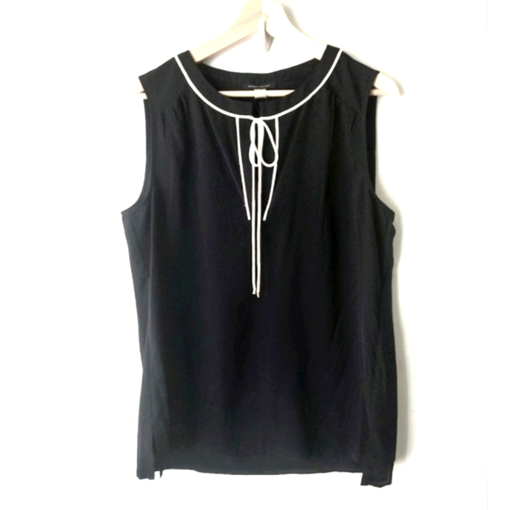 Tommy Hilfiger Navy Sleeveless Top Women's Size L NWT